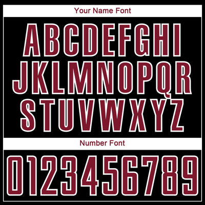 Custom Black Crimson-White Lines Sublimation Soccer Uniform Jersey