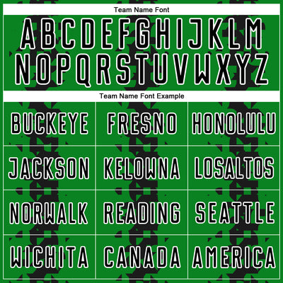 Custom Grass Green Black-White Abstract Geometric Pattern Sublimation Soccer Uniform Jersey