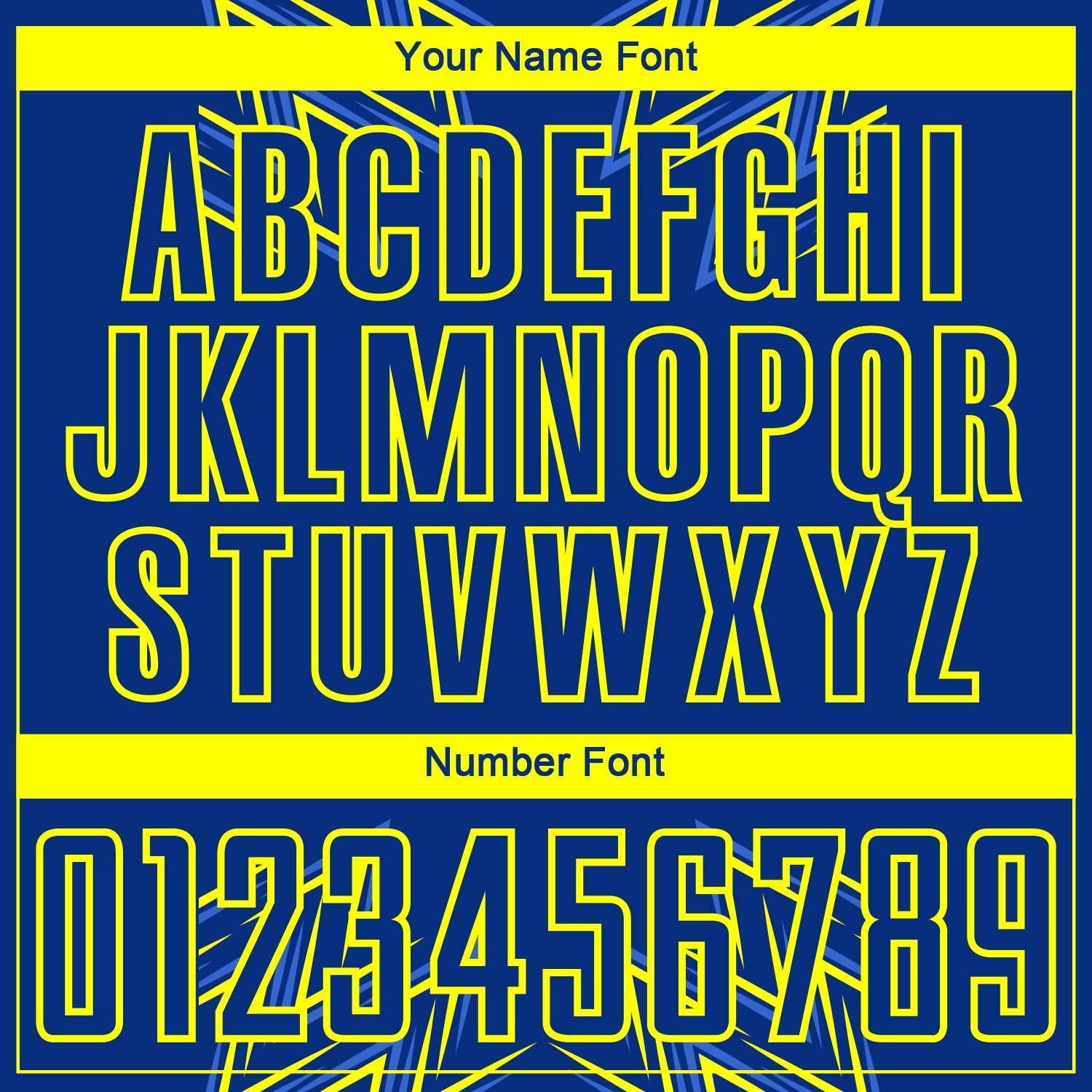 Custom Royal Neon Yellow Geometric Shapes Sublimation Soccer Uniform Jersey