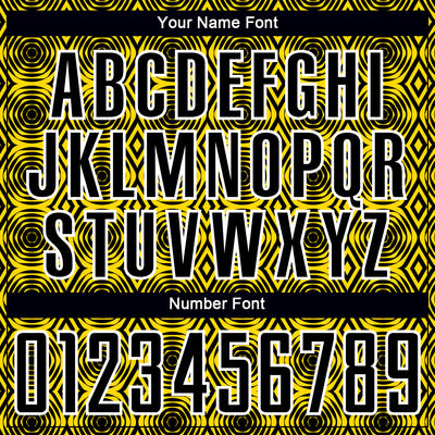 Custom Yellow Black-White Geometric Shapes Sublimation Soccer Uniform Jersey