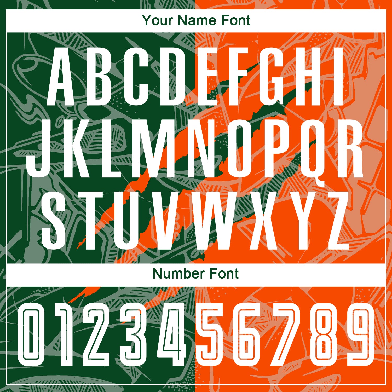 Custom Graffiti Pattern Green-Orange Scratch Sublimation Soccer Uniform Jersey