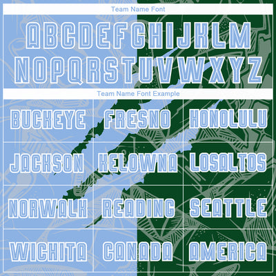 Custom Graffiti Pattern Light Blue-Green Scratch Sublimation Soccer Uniform Jersey