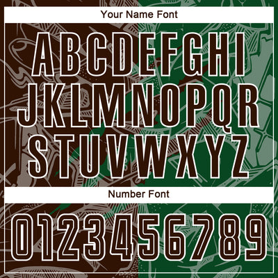 Custom Graffiti Pattern Brown-Green Scratch Sublimation Soccer Uniform Jersey