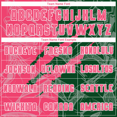 Custom Graffiti Pattern Neon Pink-Green Scratch Sublimation Soccer Uniform Jersey