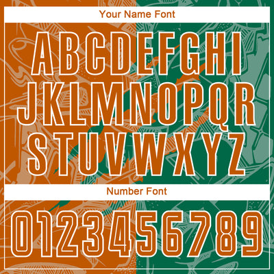 Custom Graffiti Pattern Texas Orange-Kelly Green Scratch Sublimation Soccer Uniform Jersey