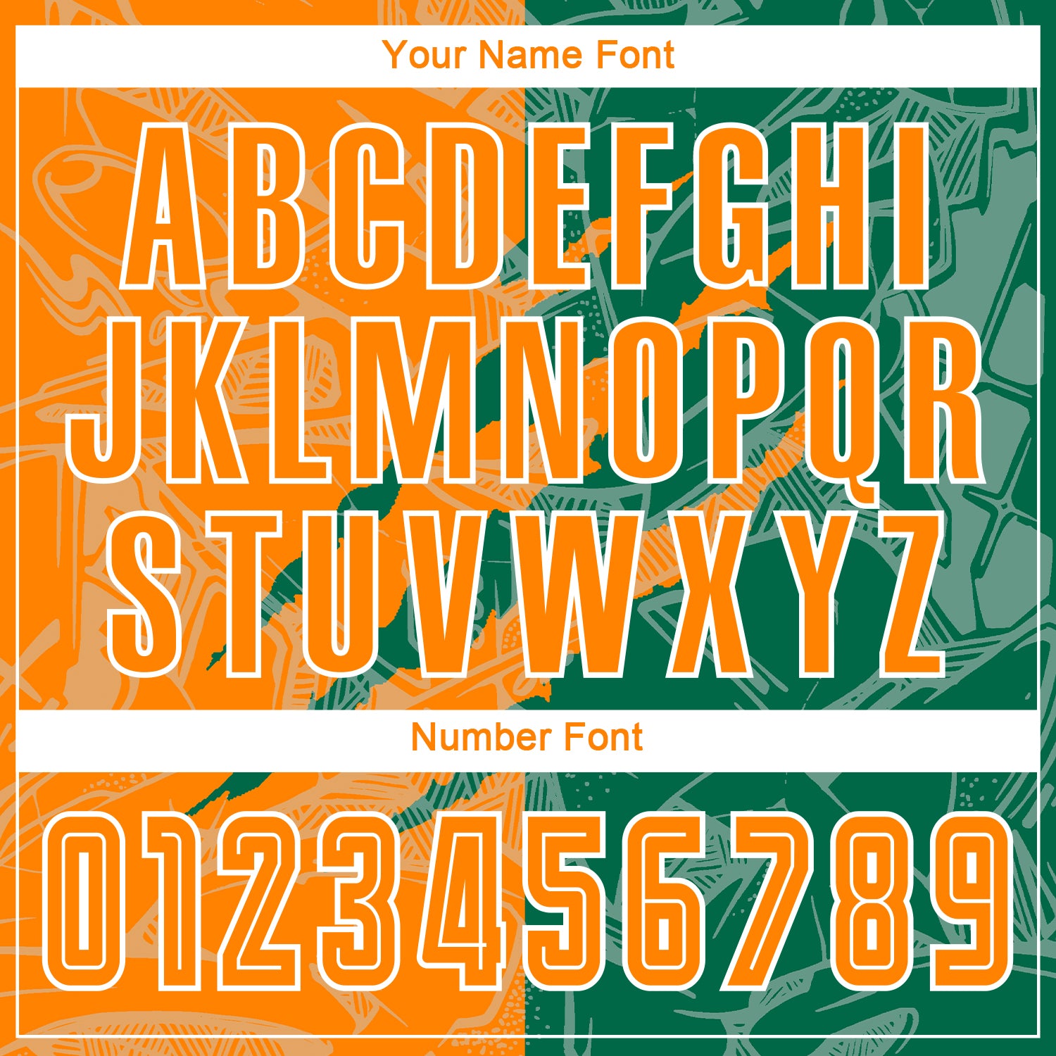 Custom Graffiti Pattern Bay Orange-Kelly Green Scratch Sublimation Soccer Uniform Jersey