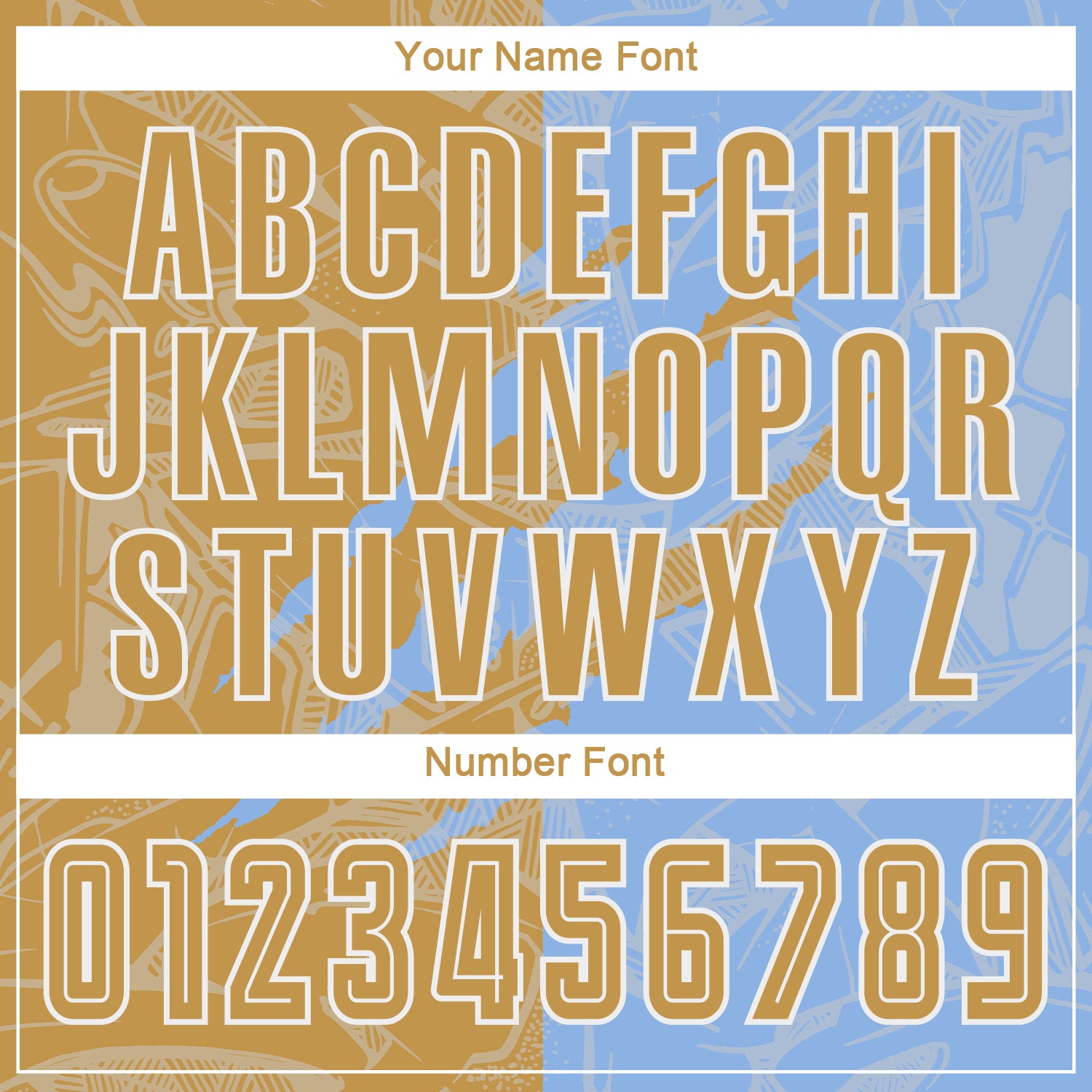 Custom Graffiti Pattern Old Gold-Light Blue Scratch Sublimation Soccer Uniform Jersey