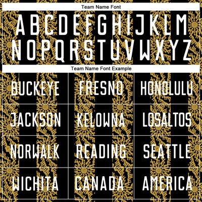 Custom Black White-Old Gold Abstract Shape Sublimation Soccer Uniform Jersey