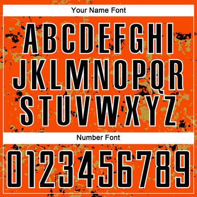 Custom Orange Black-Old Gold Abstract Fragment Art Sublimation Soccer Uniform Jersey