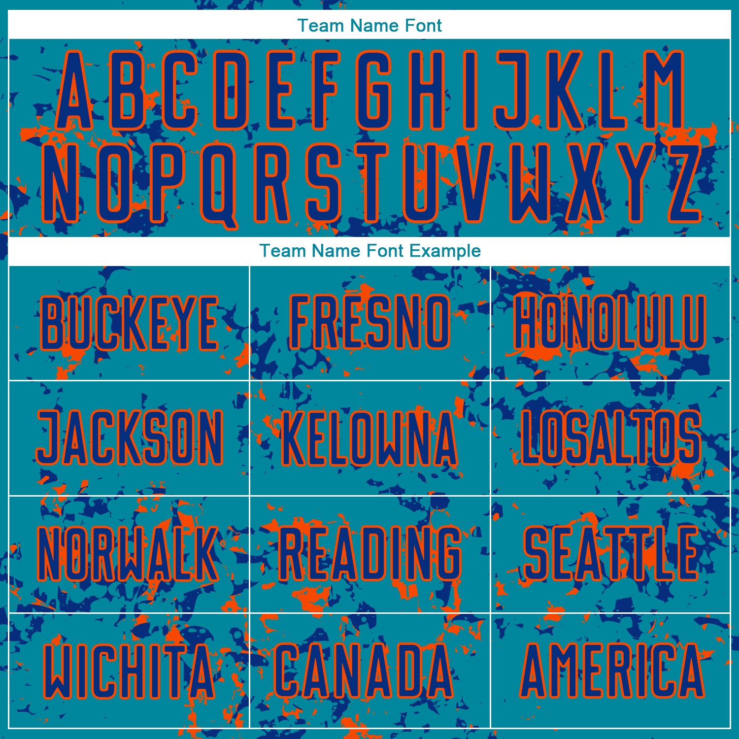 Custom Teal Royal-Orange Abstract Fragment Art Sublimation Soccer Uniform Jersey