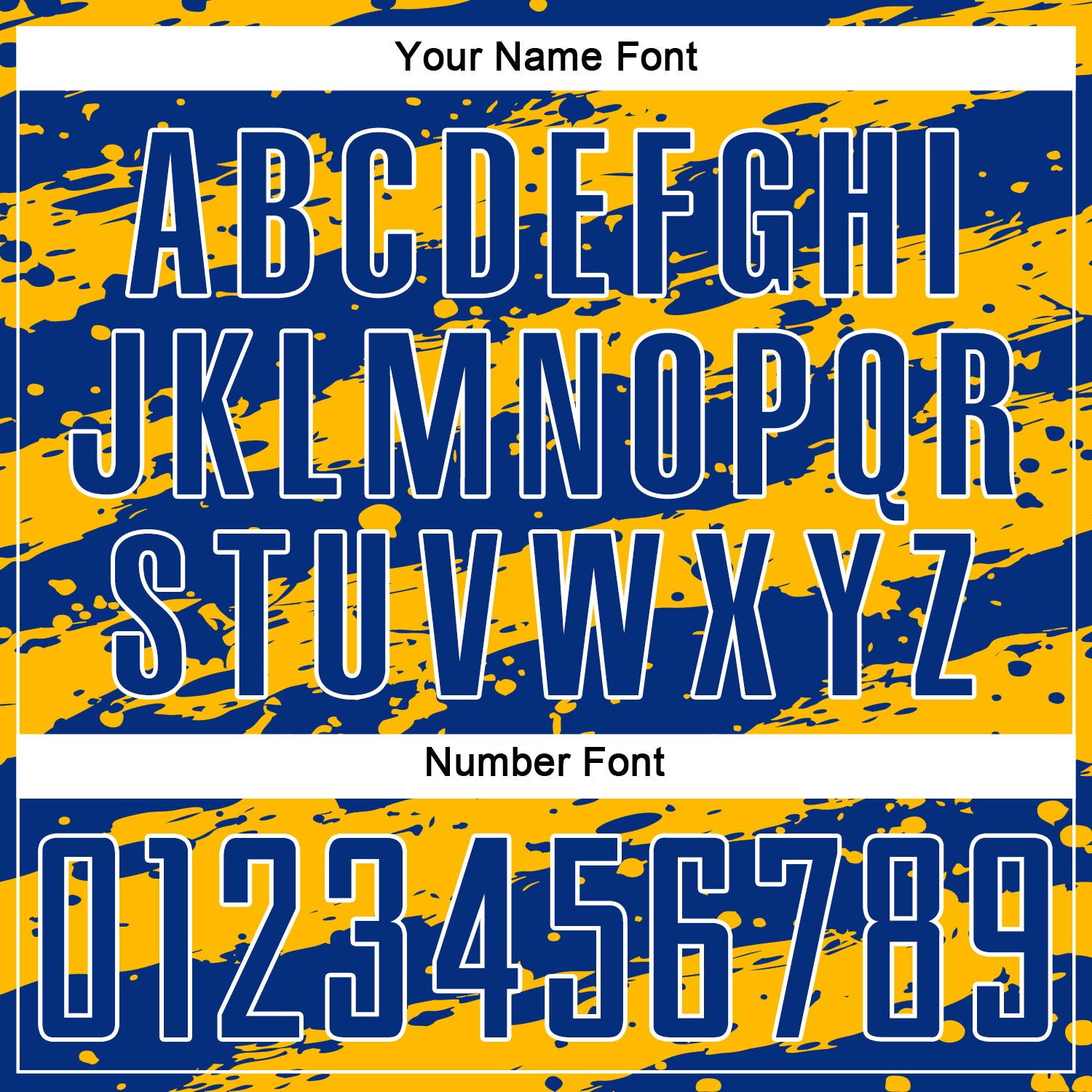 Custom Royal Gold-White Splash Sublimation Soccer Uniform Jersey