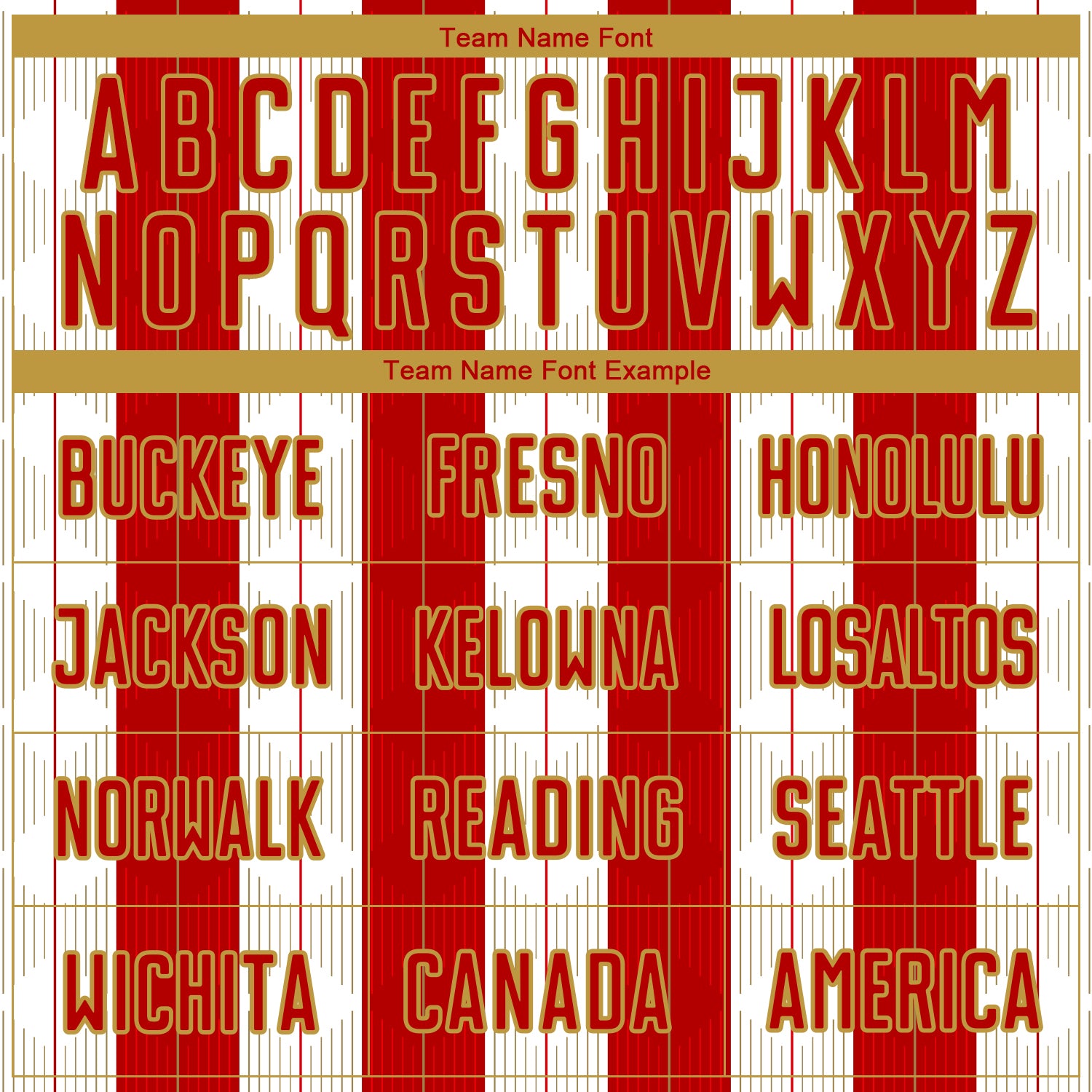 Custom Red Old Gold-White Line Sublimation Soccer Uniform Jersey