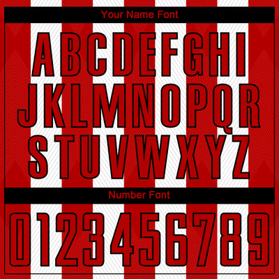 Custom White Red-Black Line Sublimation Soccer Uniform Jersey