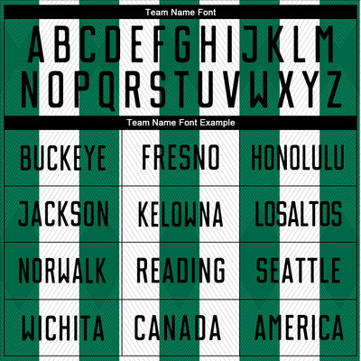 Custom White Black-Kelly Green Line Sublimation Soccer Uniform Jersey