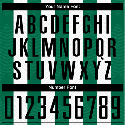 Custom White Black-Kelly Green Line Sublimation Soccer Uniform Jersey