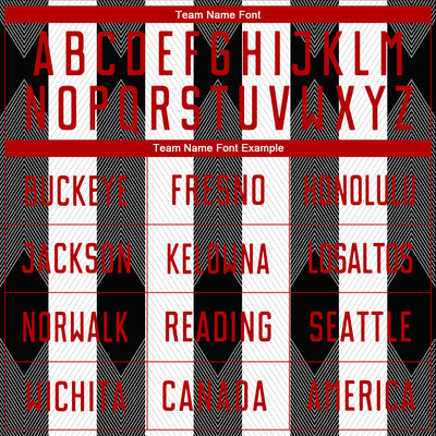 Custom White Red-Black Line Sublimation Soccer Uniform Jersey