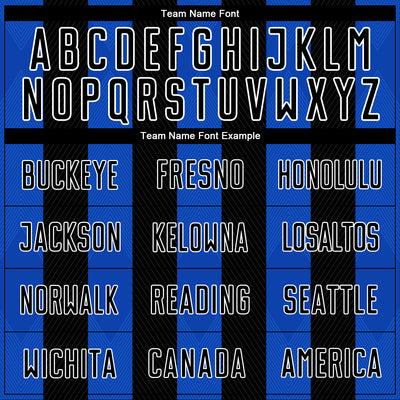 Custom Black Thunder Blue-White Line Sublimation Soccer Uniform Jersey