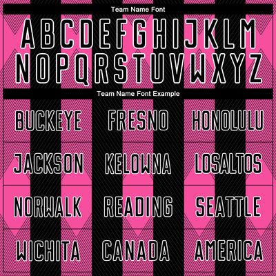 Custom Black Pink-White Line Sublimation Soccer Uniform Jersey