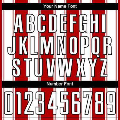 Custom Red White-Black Line Sublimation Soccer Uniform Jersey