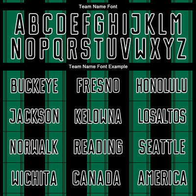 Custom Black Kelly Green-White Line Sublimation Soccer Uniform Jersey