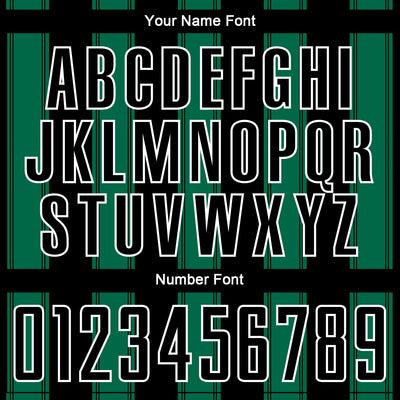 Custom Black Kelly Green-White Line Sublimation Soccer Uniform Jersey