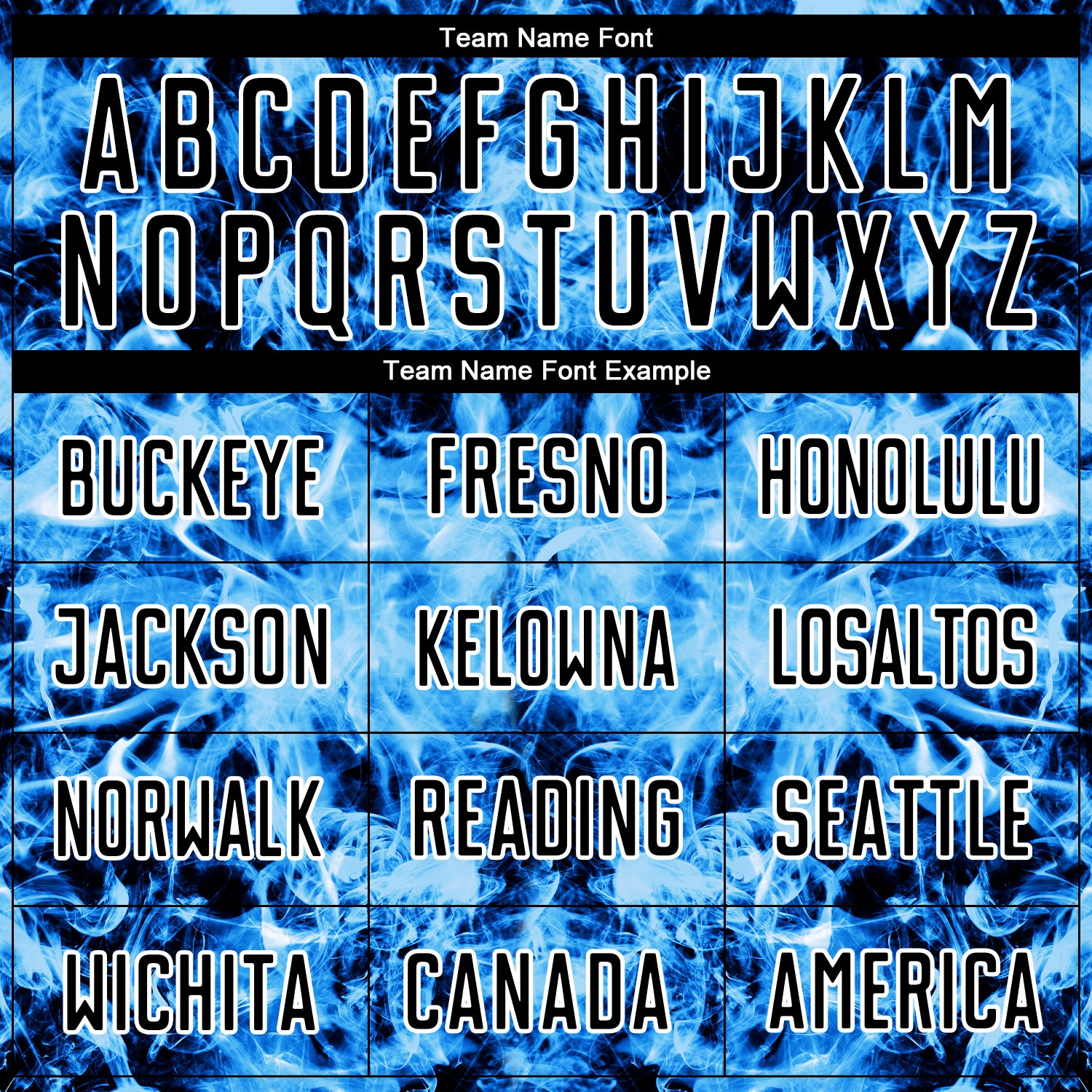 Custom Black Sky Blue-White Flame Sublimation Soccer Uniform Jersey