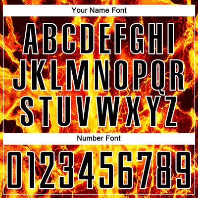 Custom Black Gold-White Flame Sublimation Soccer Uniform Jersey