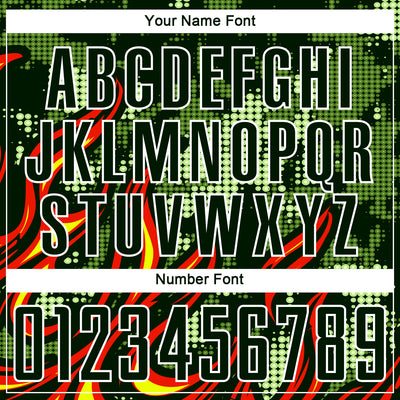 Custom Olive Red-Gold Flame Sublimation Salute To Service Soccer Uniform Jersey