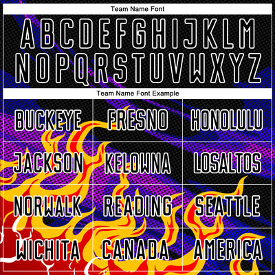 Custom Black Red-Purple Flame Sublimation Soccer Uniform Jersey