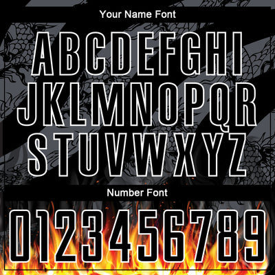 Custom Black Red-Gold Flame Sublimation Soccer Uniform Jersey