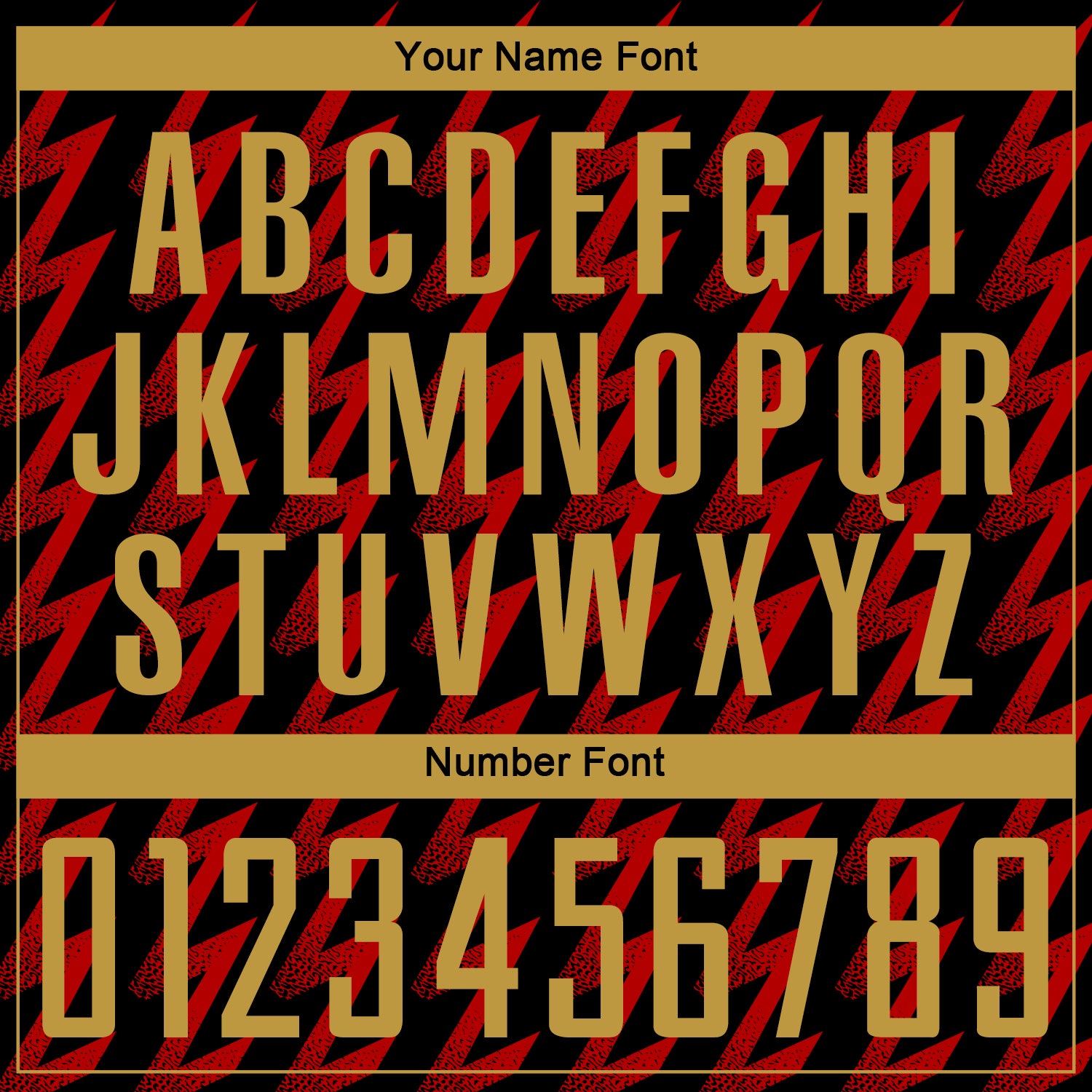 Custom Black Old Gold-Red Zigzag Shape Sublimation Soccer Uniform Jersey