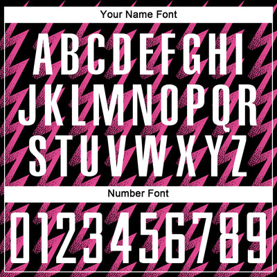 Custom Black White-Pink Zigzag Shape Sublimation Soccer Uniform Jersey