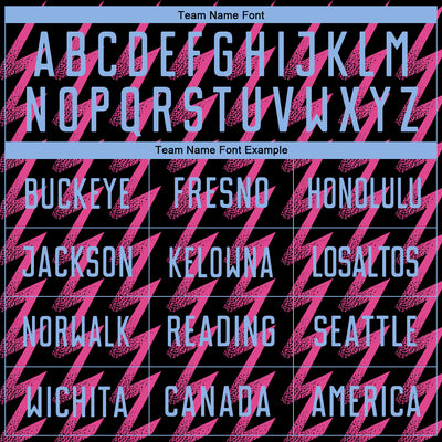 Custom Black Light Blue-Pink Zigzag Shape Sublimation Soccer Uniform Jersey