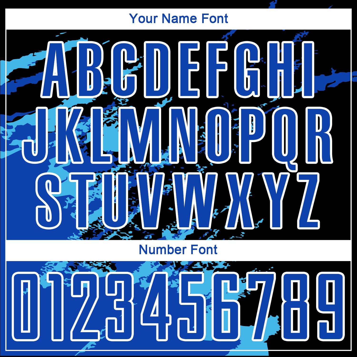 Custom Black Thunder Blue-Sky Blue Abstract Fragment Art Splash Sublimation Soccer Uniform Jersey