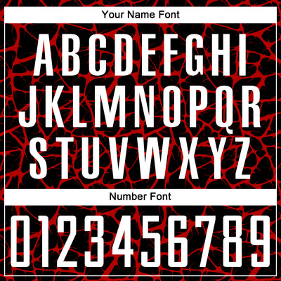 Custom Black White-Red Abstract Network Splash Sublimation Soccer Uniform Jersey