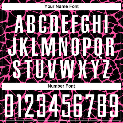 Custom Black White-Pink Abstract Network Splash Sublimation Soccer Uniform Jersey