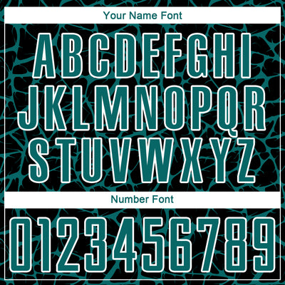 Custom Black Teal-White Abstract Network Splash Sublimation Soccer Uniform Jersey