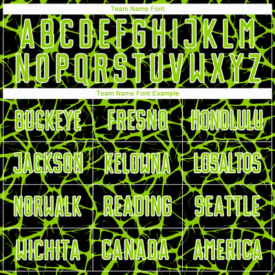 Custom Black Neon Green-White Abstract Network Splash Sublimation Soccer Uniform Jersey