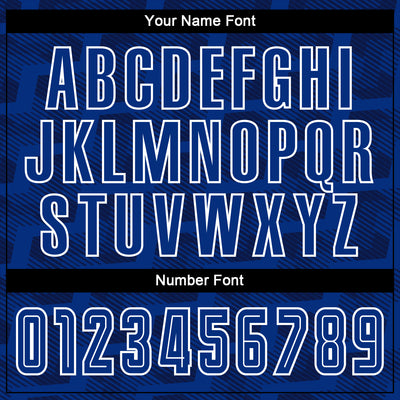 Custom Black Royal-White Line Sublimation Soccer Uniform Jersey