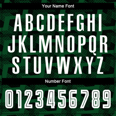 Custom Black White-Green Line Sublimation Soccer Uniform Jersey