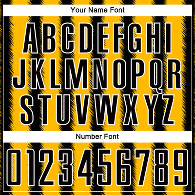 Custom Black Gold-White Line Sublimation Soccer Uniform Jersey