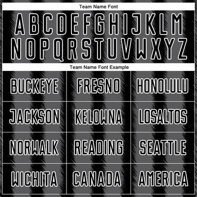 Custom Black Steel Gray-White Line Sublimation Soccer Uniform Jersey