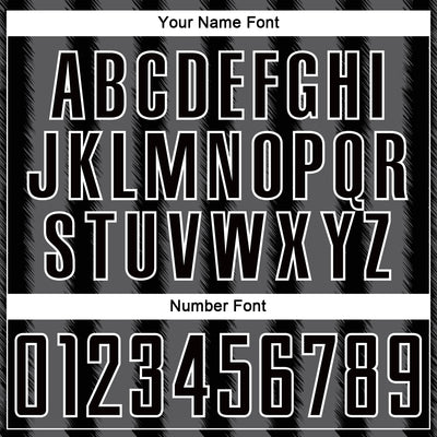 Custom Black Steel Gray-White Line Sublimation Soccer Uniform Jersey