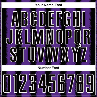 Custom Black Purple-White Line Sublimation Soccer Uniform Jersey