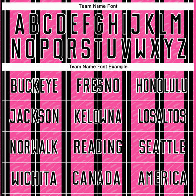 Custom Black Pink-White Line Sublimation Soccer Uniform Jersey