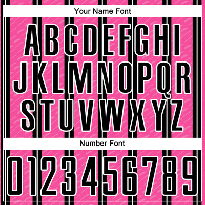 Custom Black Pink-White Line Sublimation Soccer Uniform Jersey