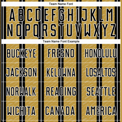 Custom Black Old Gold-White Line Sublimation Soccer Uniform Jersey