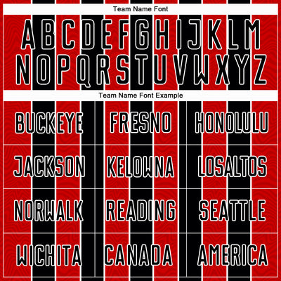 Custom Black Red-White Line Sublimation Soccer Uniform Jersey