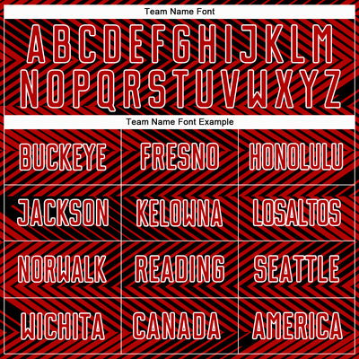 Custom Red Black-White Line Sublimation Soccer Uniform Jersey