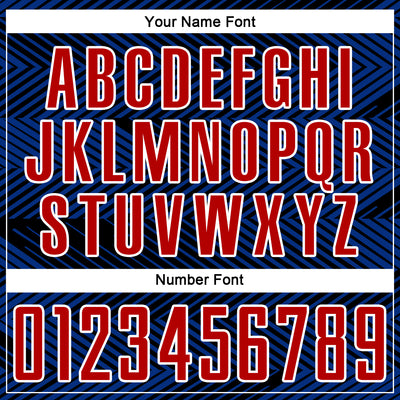 Custom Royal Red-Black Line Sublimation Soccer Uniform Jersey